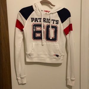 VS Pink cropped patriots hoodie